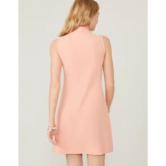 Spartina 449 Womens Serena Coral Pink Half Zip Dress Small - Picture 2 of 8